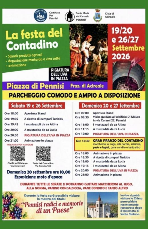 Festa del Contadino a Pennisi di Acireale 2026